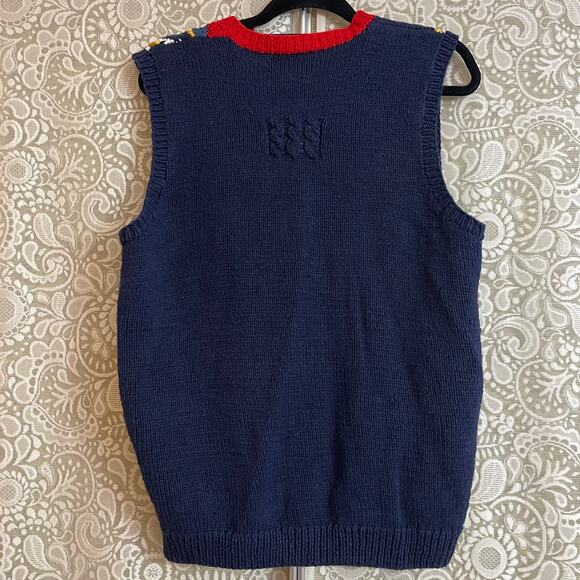 Nautical Sweater Vest Vintage Medium - Picture 2 of 3
